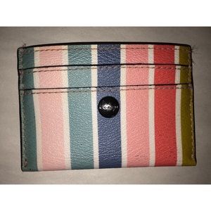 Leather Coach Card Wallet